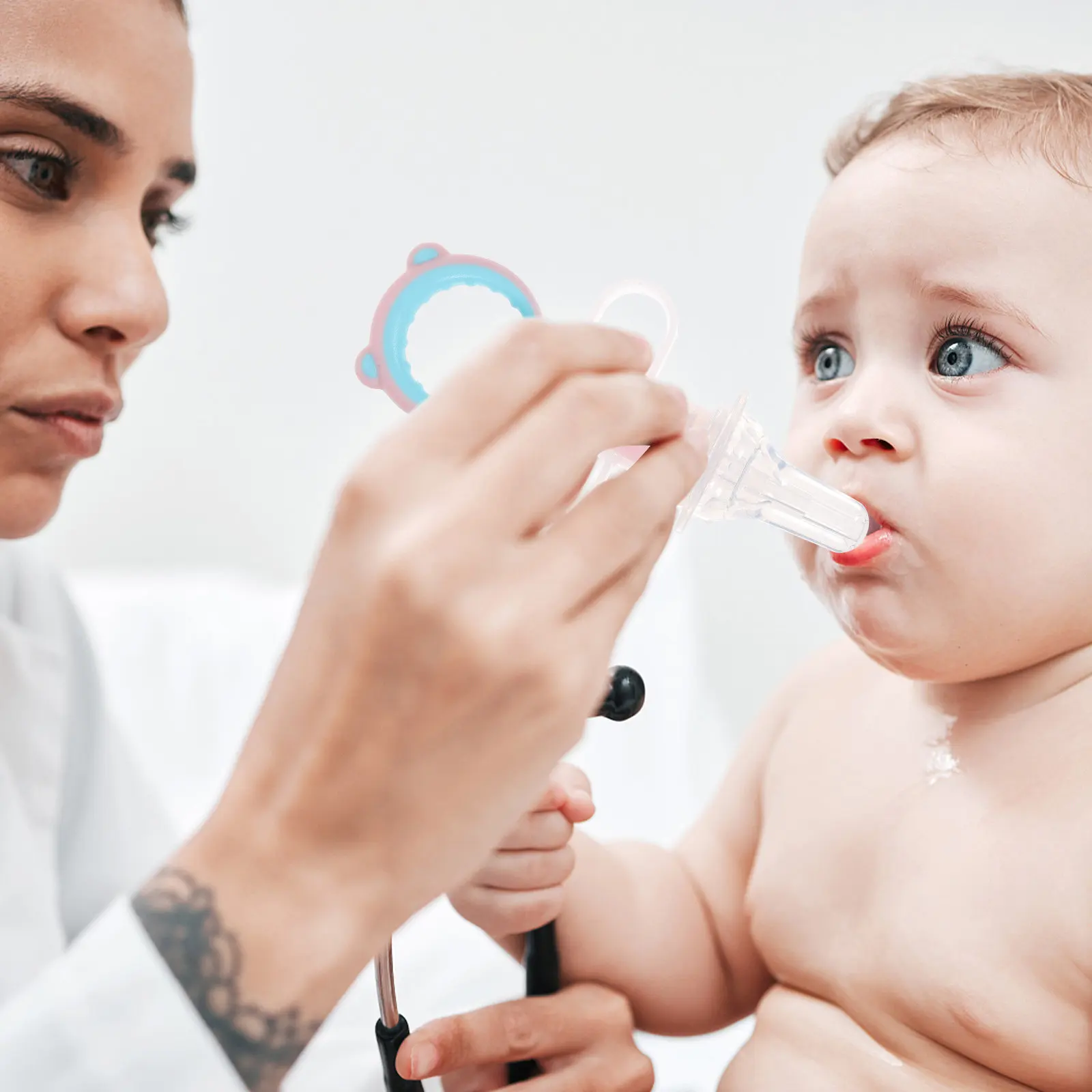 

1Pcs Infant Medicine Feeder Silicone Liquid Medicine Dispenser Anti-Choke Dropper Type Feeder Feeding Tool for Baby