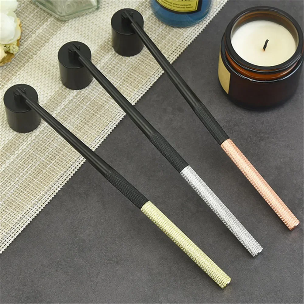 

1pc Candle Bell Snuffer Stainless Steel 2-Colors Detachable Long Handle Smokeless Fire Extinguisher Scented Candles DIY Decor