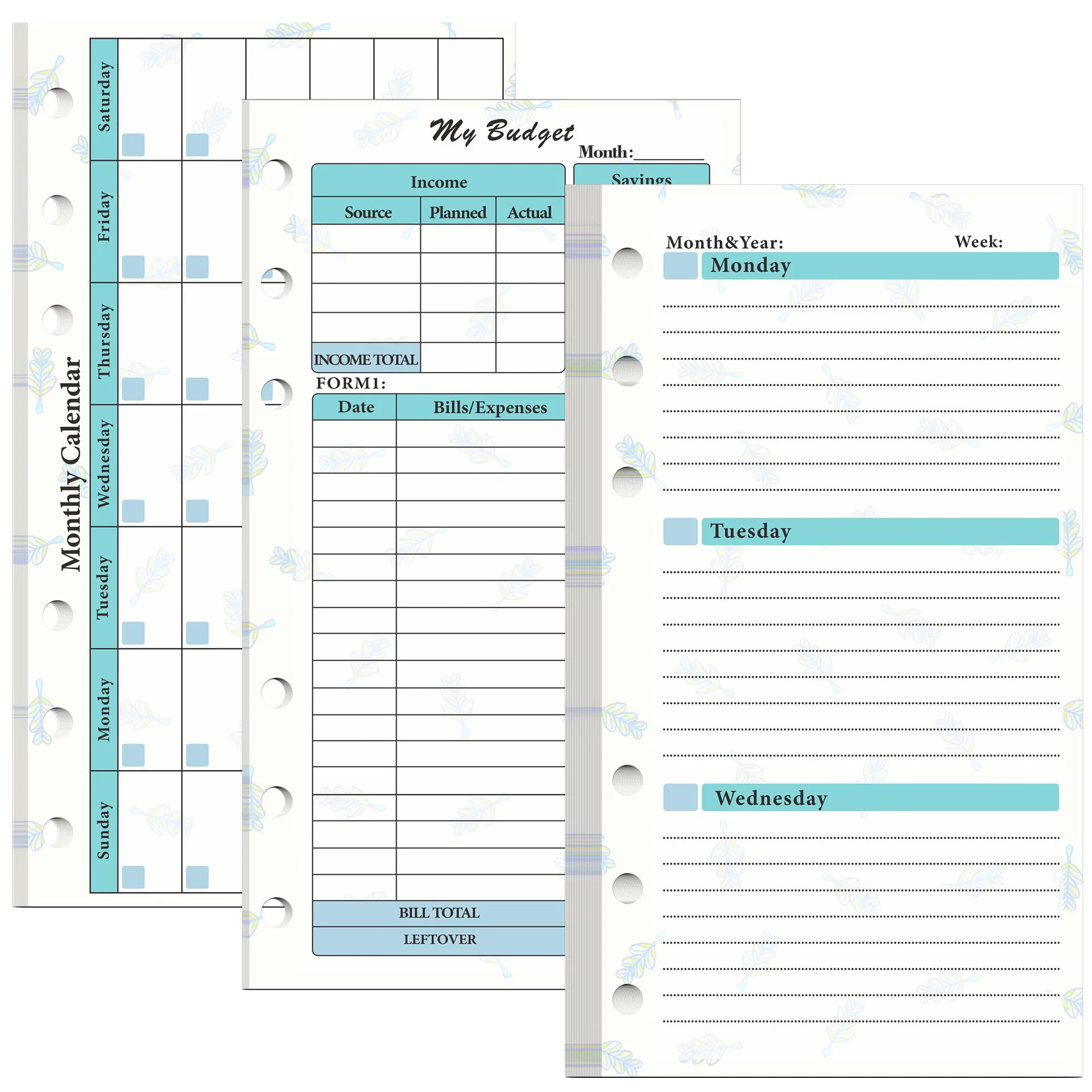 A6 Binder Planning Monthly Planning Manual Ledger