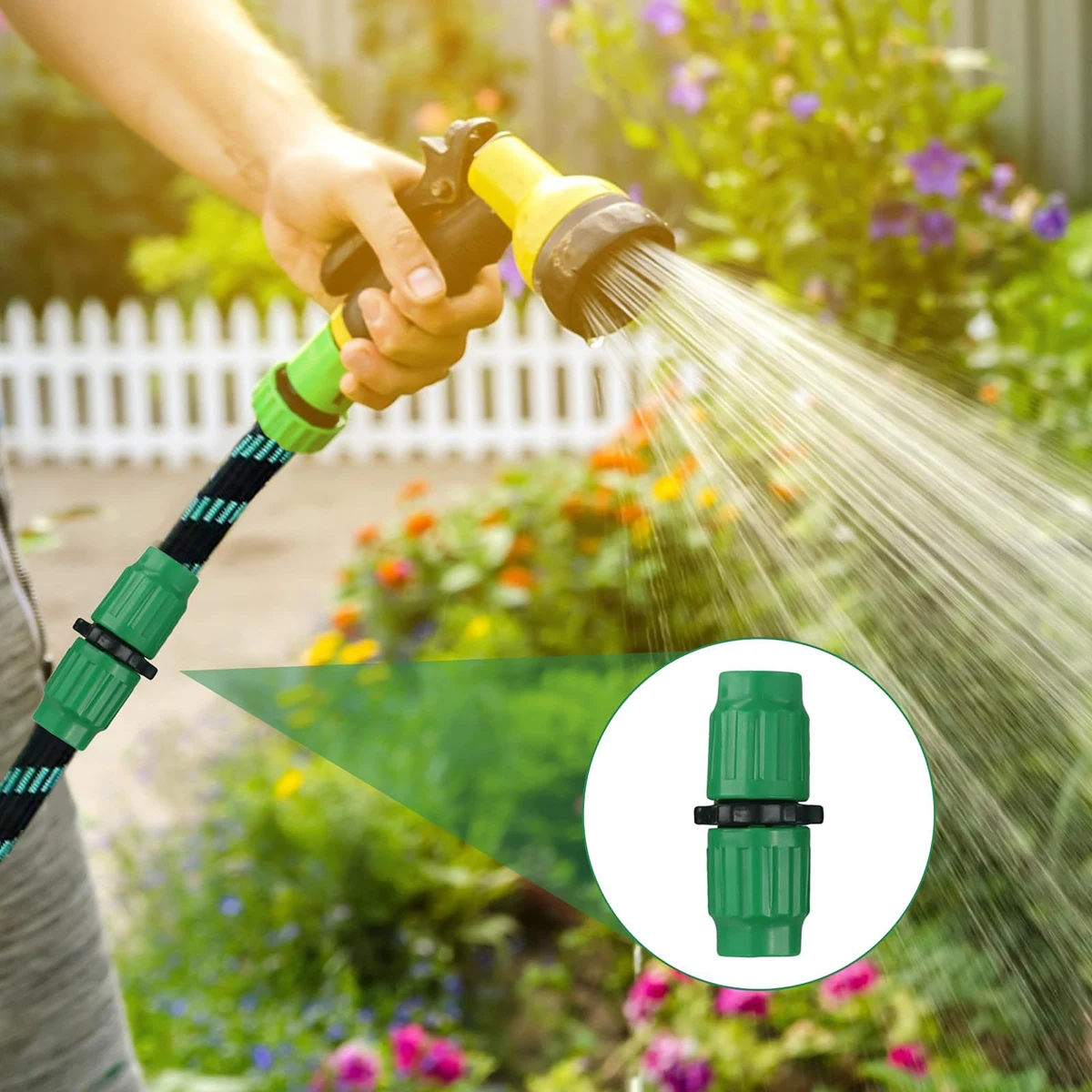 Expandable Garden Hose Repair Kit, Hose Connector Fitting for 5/8