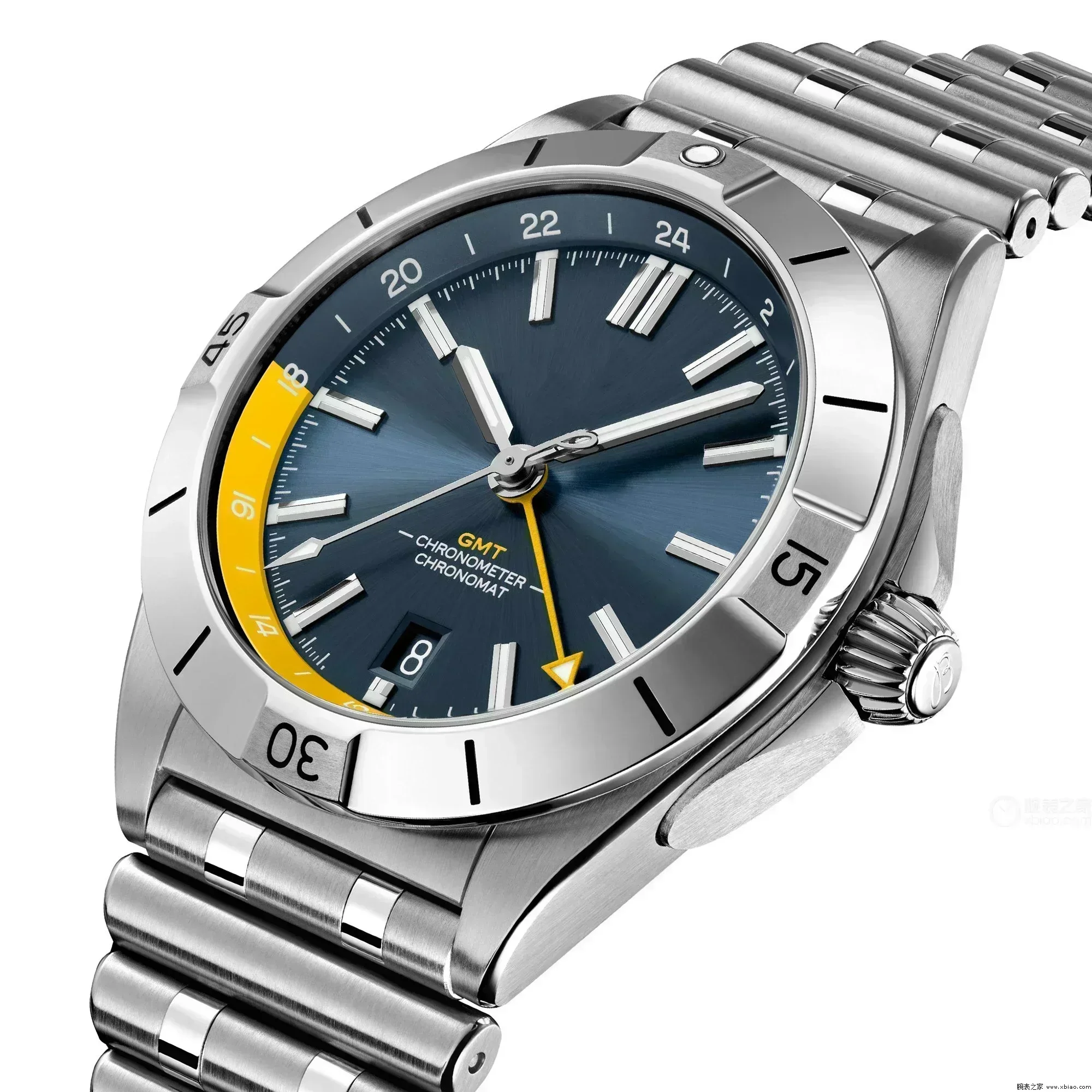 ساعة رياضية سوبر لومينوفا ساعات زرقاء خضراء بتوقيت جرينتش كرونومات ميكانيكية أوتوماتيكية 904L من الفولاذ المقاوم للصدأ حسب الطلب