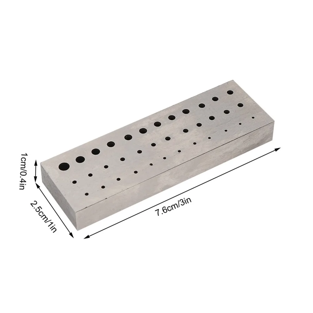 Precision 36 Holes Drilling Plate Steel Material Metal Plate Riveting Stake Plate Watch Repairing Tool Forming Work
