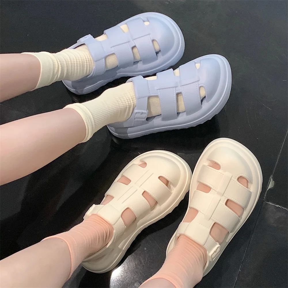 

Women Sandals Versatile Anti Slip Thick Sole Beach Garden Shoes Summer EVA Gladiator Shoes Sandals For Women