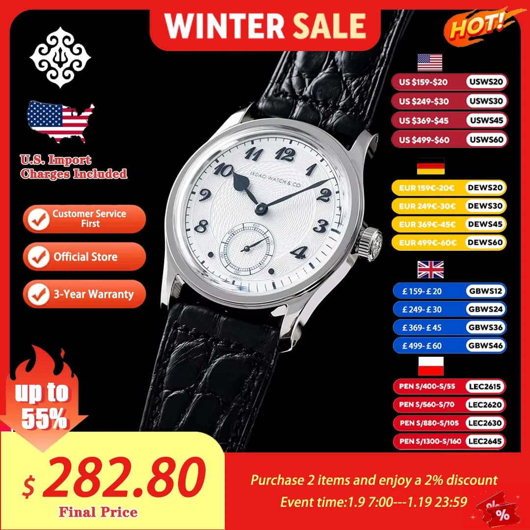

IX&DAO IPOSE 2025 New 36MM Men's Quartz Watch Imported Sapphire Glass Stainless Steel Waterproof 5Bar Watch for Men