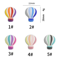 5/10Pcs Mini Hot Air Balloon Baby Silicone Beads DIY Silicone Nipple Chain Accessories Ring Beads For Jewelry Making