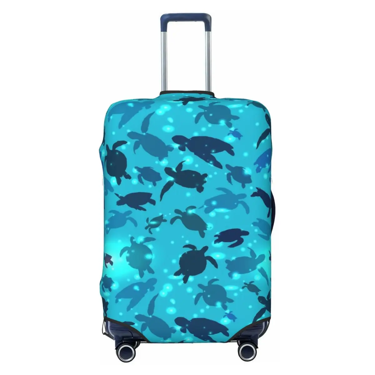 Tropical Marine Suitcase Cover Turtles Swimming Flight Travel Strectch Luggage Case Protector