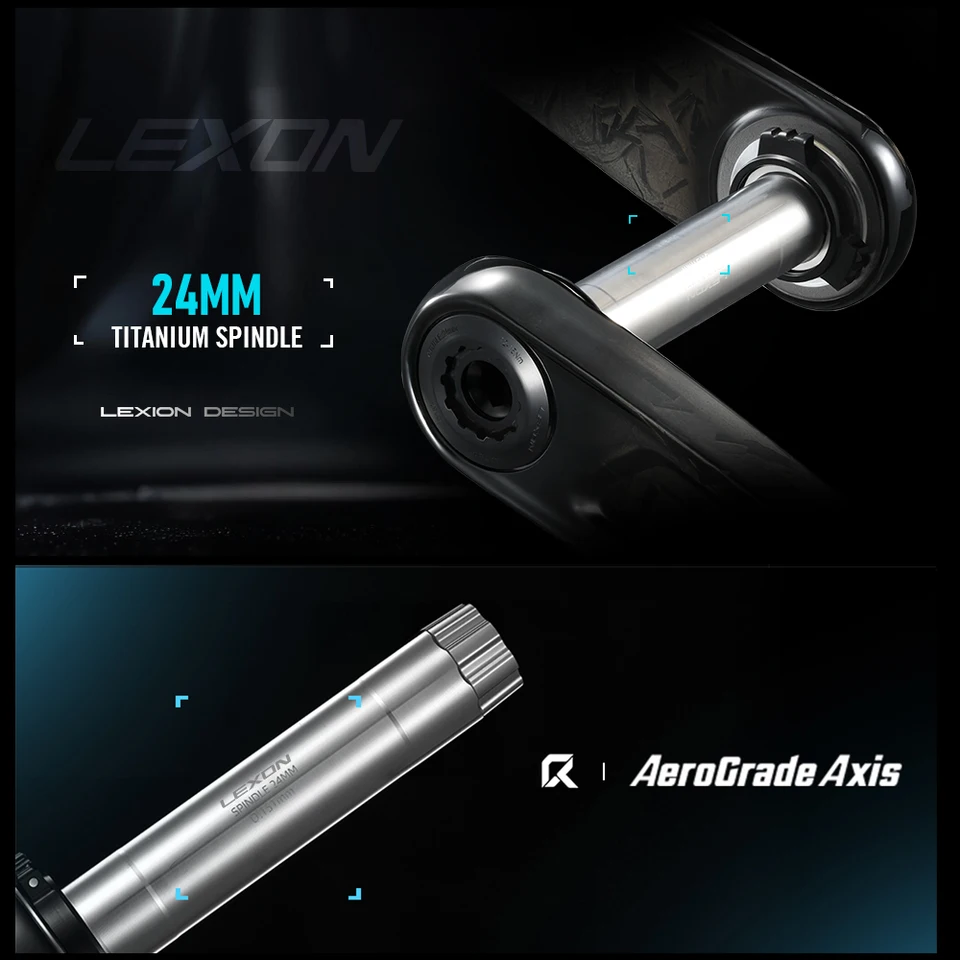 LEXON ロードフルカーボンクランク 325g 24mmチタンスパイダー