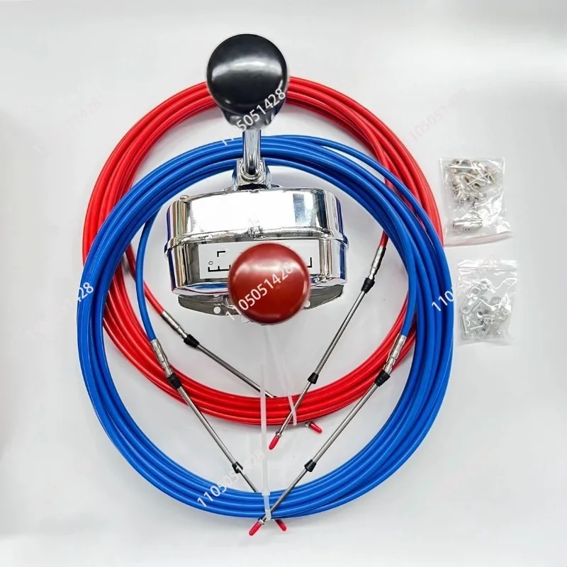 

Marine Throttle Head Double Handle Throttle Controller Cable Pulling Manipulator External Unit Universal Gear Soft Axis