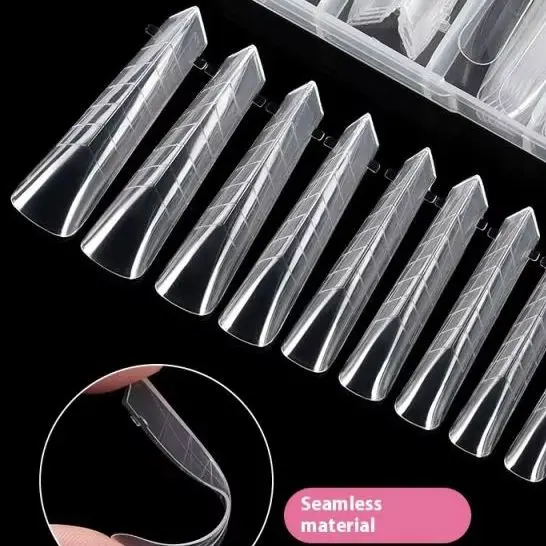 أشكال مزدوجة قالب الأظافر 120 قطعة نصائح كاذبة بناء سريع UV جل أظافر أكريليك قالب غطاء كامل نظام الأظافر تشكيل تمديد علوي #1
