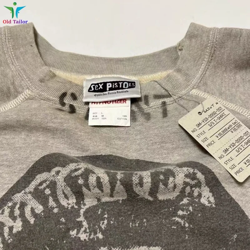 Latest High-end SAINT Digital Image Print Vintage Mens Womens Floral Grey Washed Winter Sweatshirt Pullover