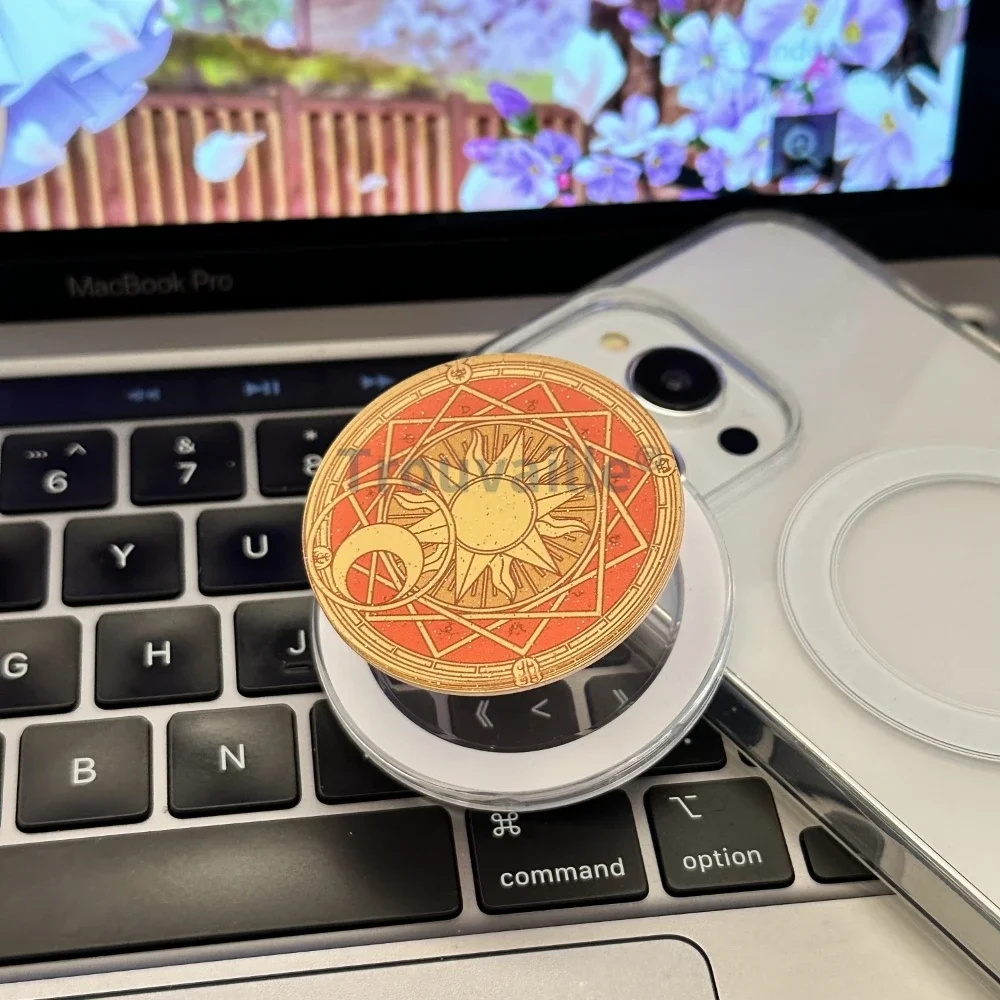 Trouvaille for Magsafe Phone Grip Tok Griptok Magnet Magic Circles Phone Stand Holder Macsafe Acrylic Griptok Korea Girl Support