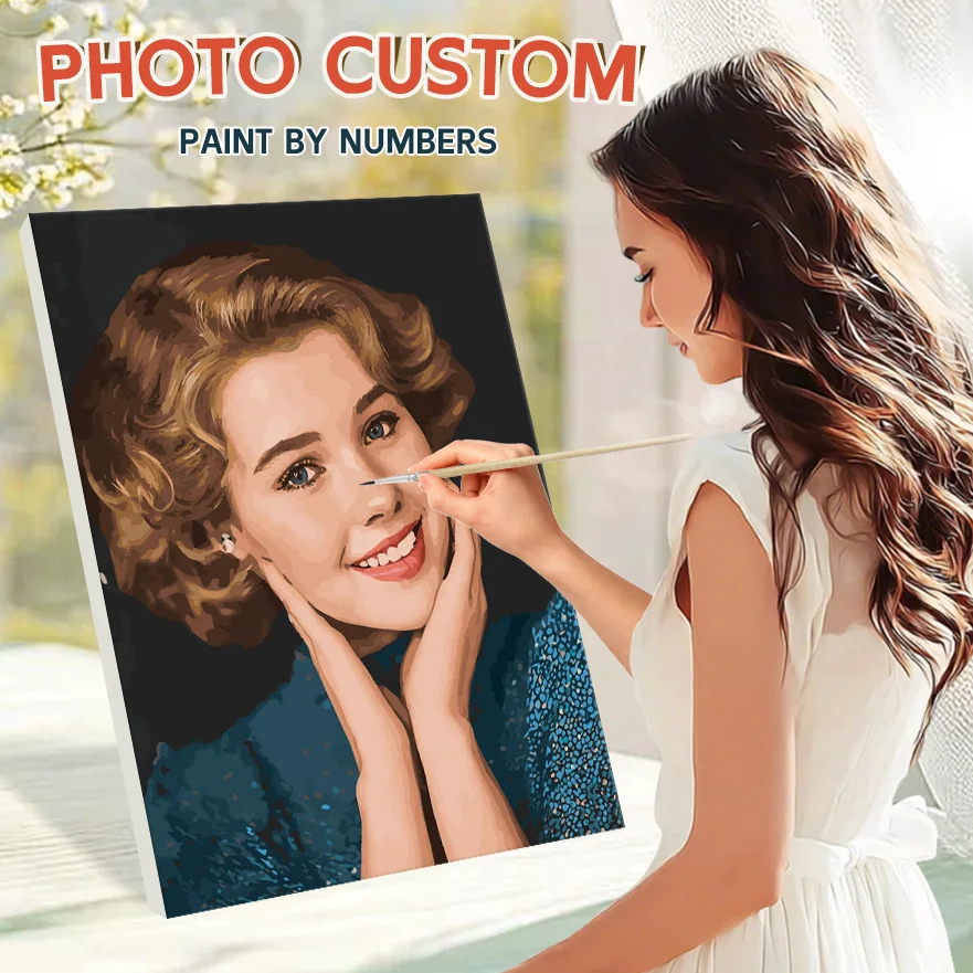 Painting By Numbers Dropshipping Personality Photo Christmas Customized DIY Picture Drawing Coloring by Numbers Adult Gift