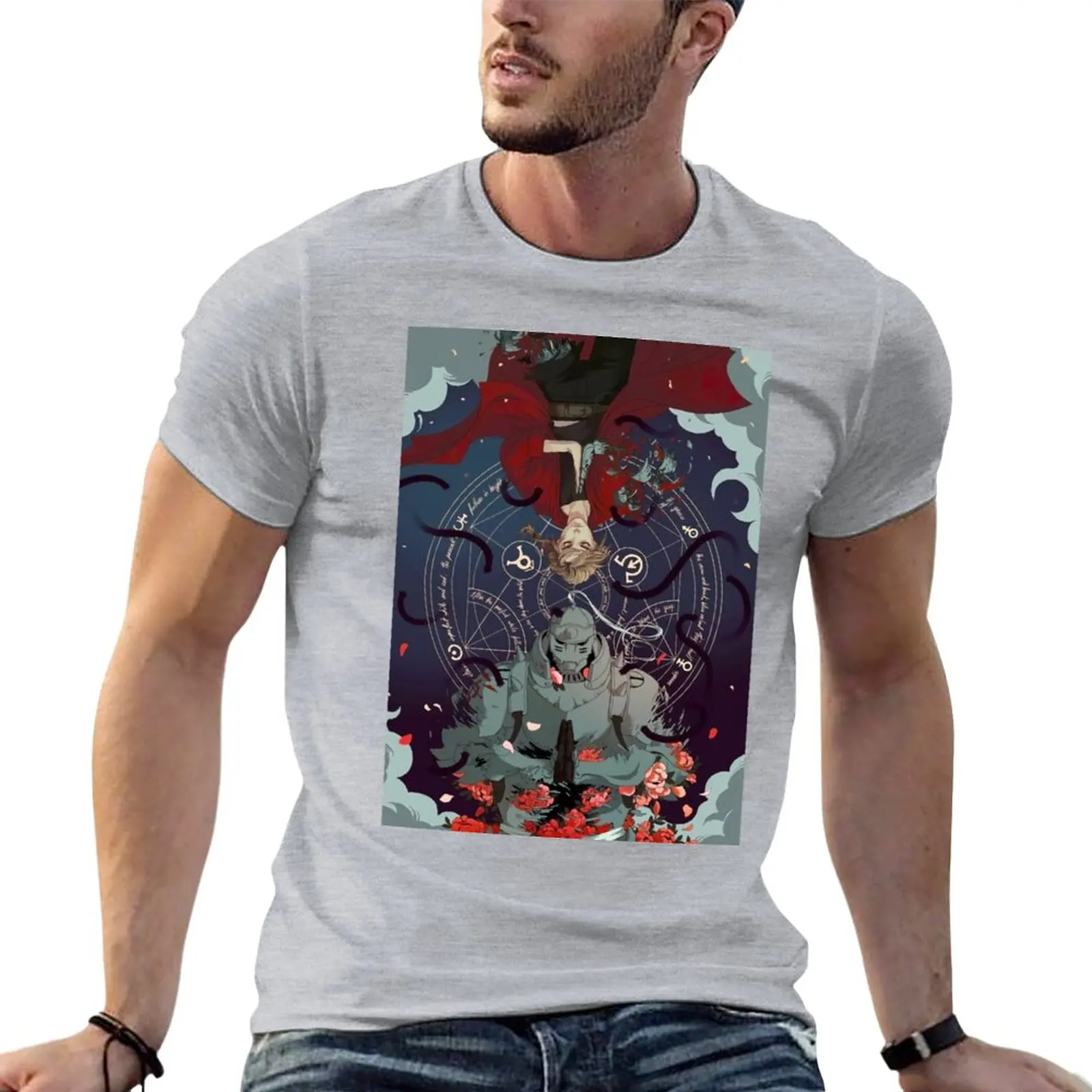 Full Metal Alchemist poster T-Shirt Blouse kawaii clothes clothes for men