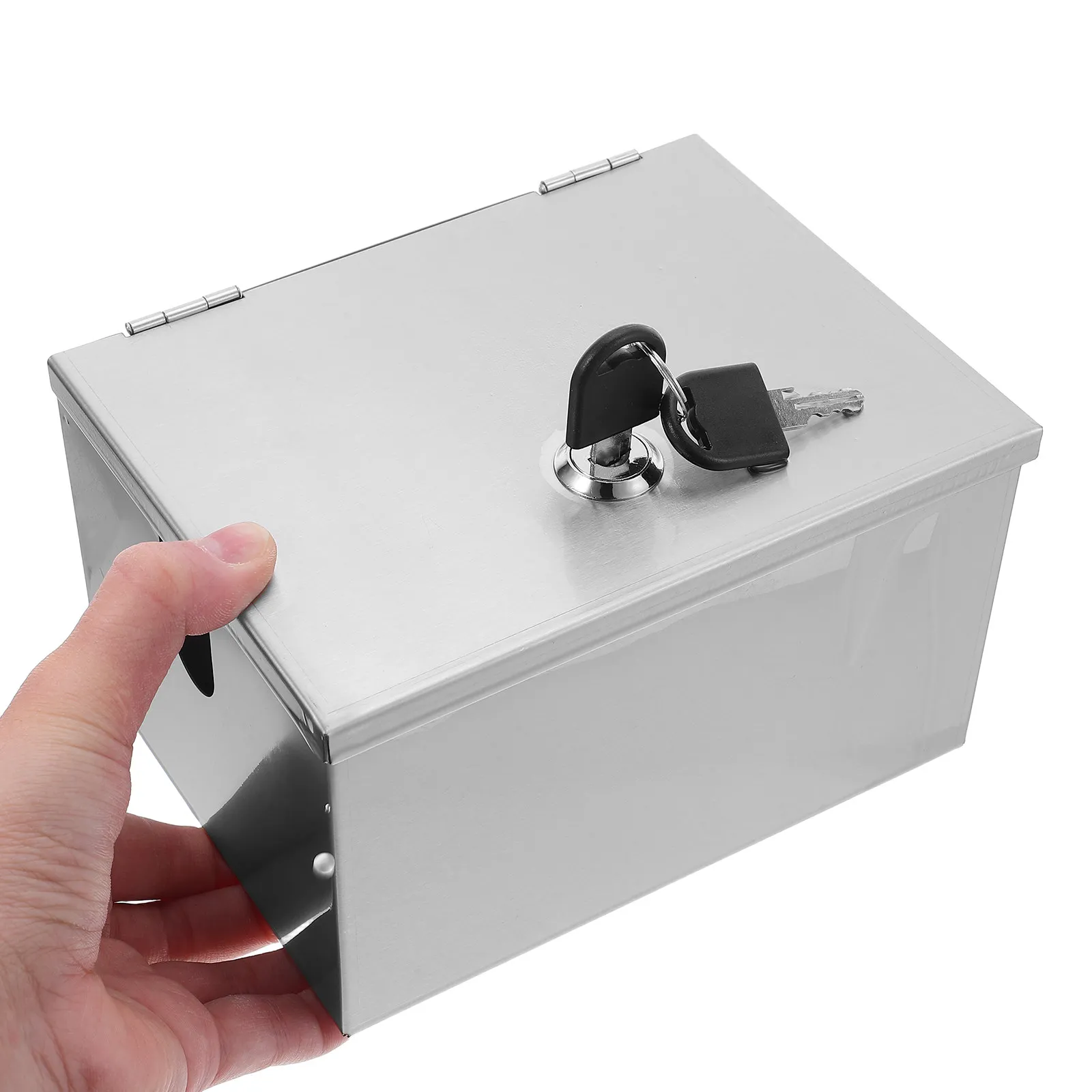 Waterproof Outdoor Socket Box Stainless Steel Lockable Sealed Junction Enclosure for Parks Factories Schools Weatherproof