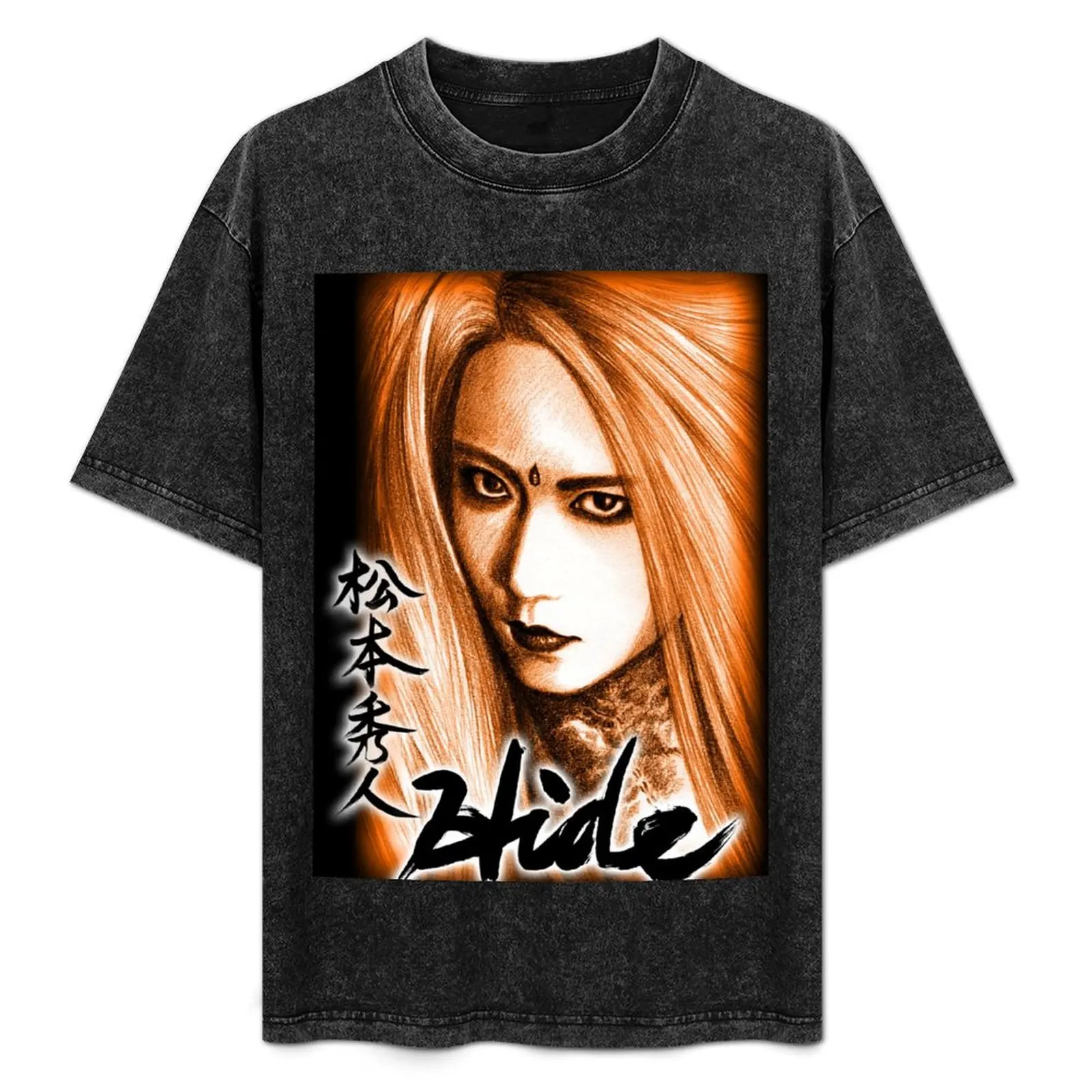 Long hair HIDE(Orange) T-Shirt blue archive street wear anime figures kawaii clothes t shirts for men graphic