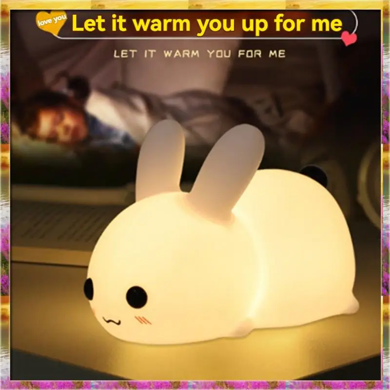 Meilleures offres mignon enfants veilleuse Forkids, 7 couleurs USB lampe en Silicone Rechargeable, 7 couleurs USB lampe en Silicone Rechargeable idéal G