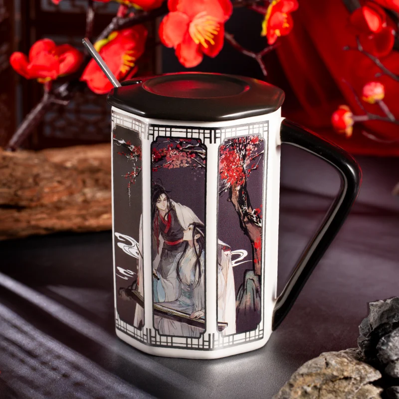 Mo Dao Zu Shi MDZS Wei Wuxian Lan Wanji Couple Mug Cup Water Mug Cup Official Cosplay Prop