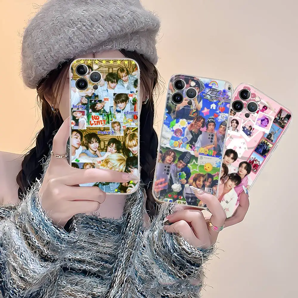 Popolare Kpop Group B-Boynextdoor Per Iphone 17 16 15 14 13 12 Mini 11 Pro Max Custodia Trasparente-image