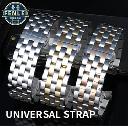 For Longines Rossini Citizen Casio Armani curved stainless steel watch strap Men Watchband 18MM 19MM 20 22MM Universal Bracelet