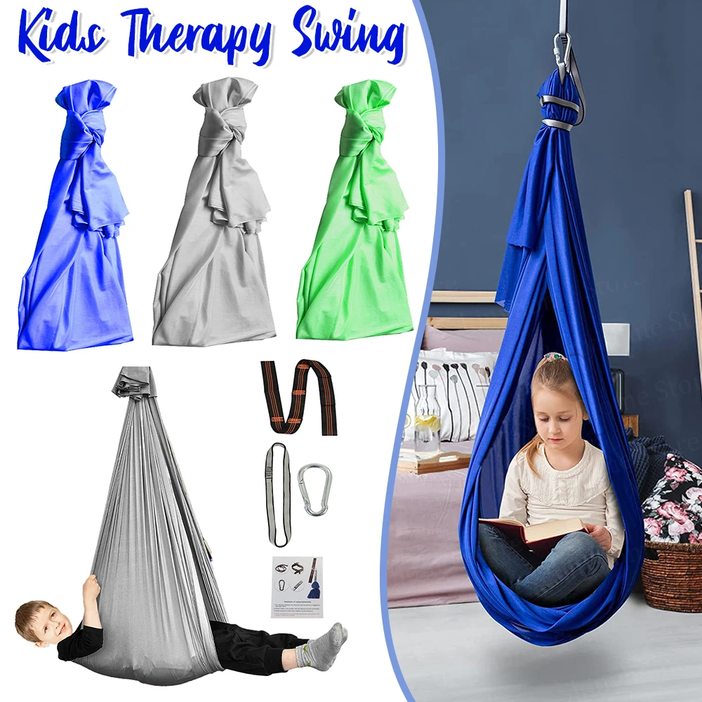 Sensory Swing Elastic Adjustable Swing Indoor and Outdoor Therapy Cuddle Swing Healing & Relaxing Cuddle Sensory Swing for Kids