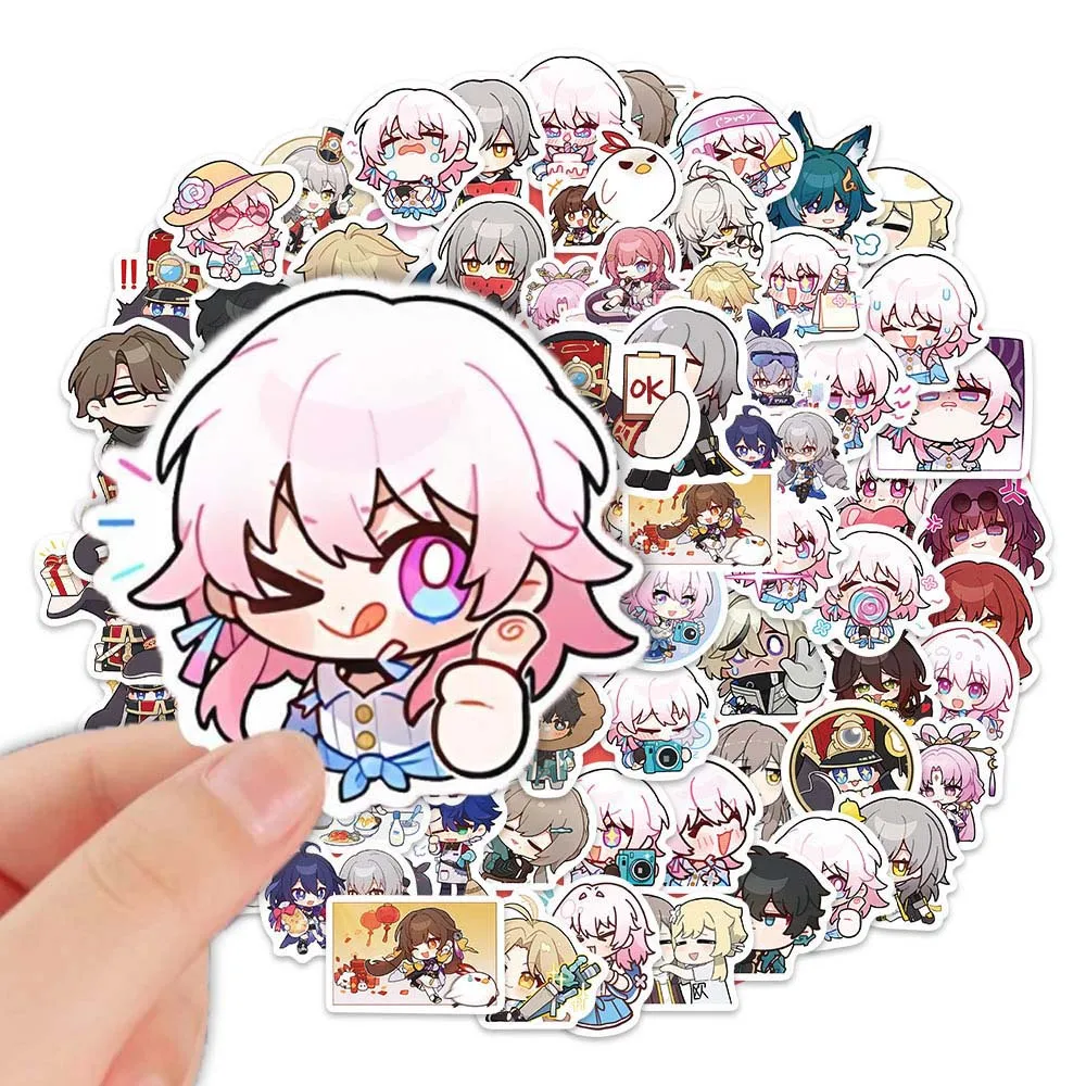 10/80pcs Game Honkai Star Rail Figure Stickers Pack for Kids Cartoon Anime Graffiti Decal Scrapbooking Luggage Laptop Skateboard