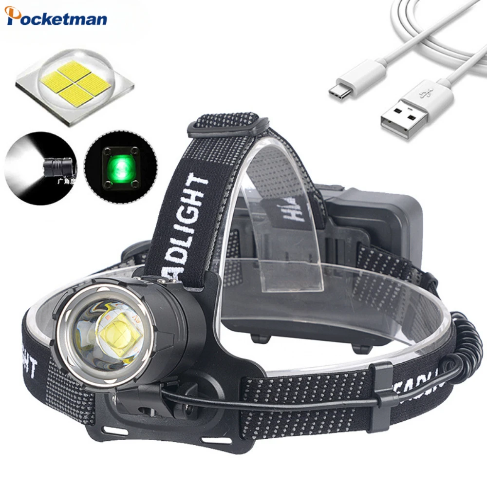 

Use 3*18650 Batteries LED Headlamp P70 Most Powerful Yellow or White Led Headlight Fishing Camping ZOOM Torch Outdoor Waterproof