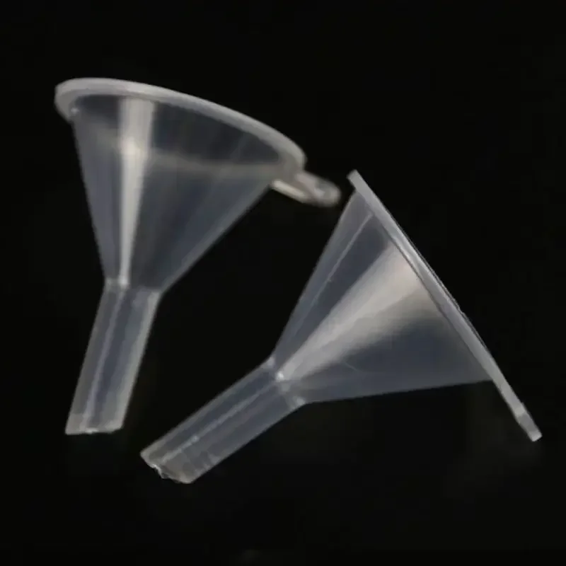 10PCS Mini Plastic Funnels for Liquid Transfer, Lab, and School Use