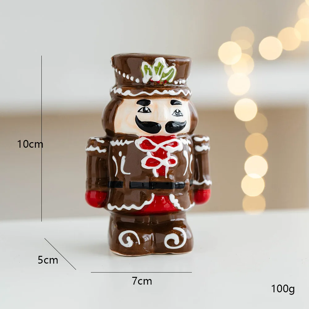 Christmas decoration tabletop ornaments home living room ornaments ceramic old soldier seasoning jar holiday gift