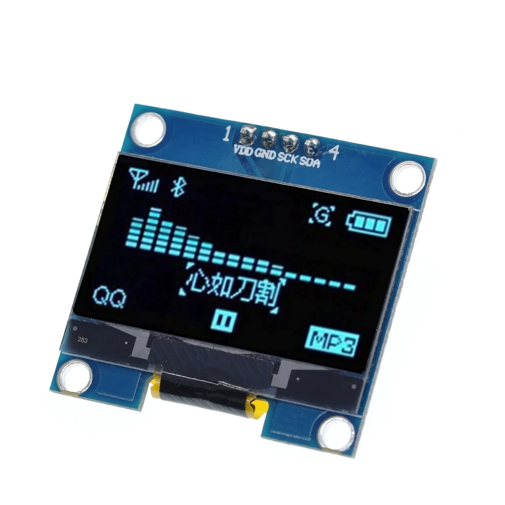 Módulo OLED 1,3 de 4 pines, color blanco/azul, 128x64, módulo de pantalla LED LCD OLED de 1,3 pulgadas, comunicación IIC I2C de 1,3 ", con funda para arduino