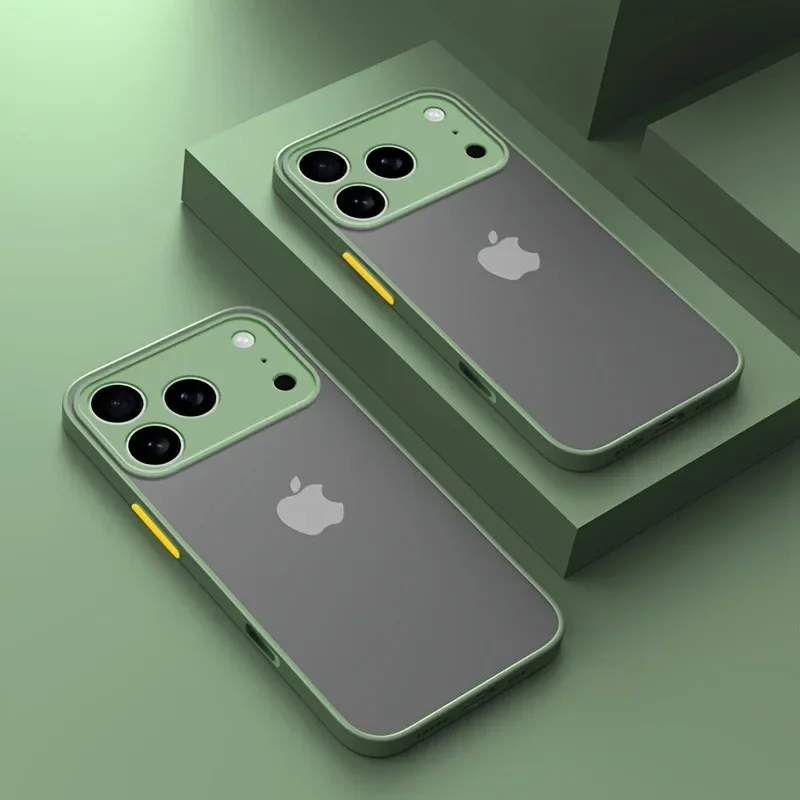 Luxuriöse, durchscheinende Schutzhülle für iPhone 17, 16, 15, 14, 13 Pro Max, stoßfeste Bumper-Hülle für iPhone 17 Pro Max, matte Abdeckung. – Detail 13