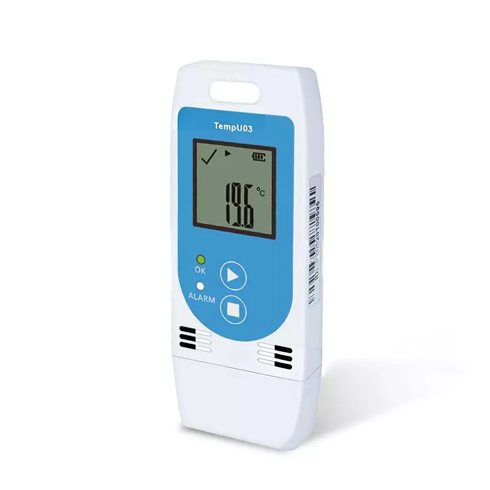 TP03 USB Powered Data Logger with PDF CSV Export for Cold Chain Temperature Humidity Monitoring in Food Healthcare