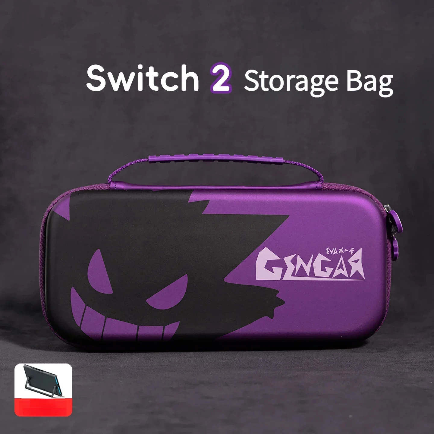 Anime Pokemon Gengar Houder Case Voor Nintendo Switch 2 Cartoon Afneembare Handgreep Houder Beschermhoes Grip Cap Game Accessoires