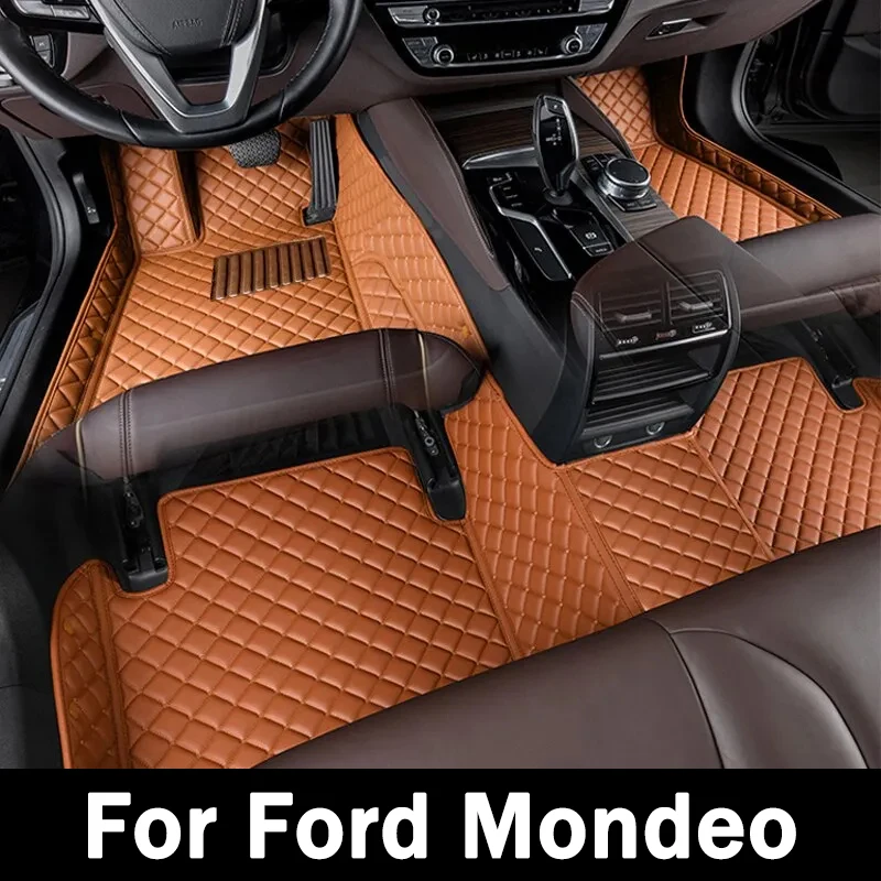 Car Floor Mats For Ford Mondeo Fusion Mk V 4 2017~2021 Anti-dirt Pads Rug Waterproof Floor Mats Reduces Friction Car Accessories