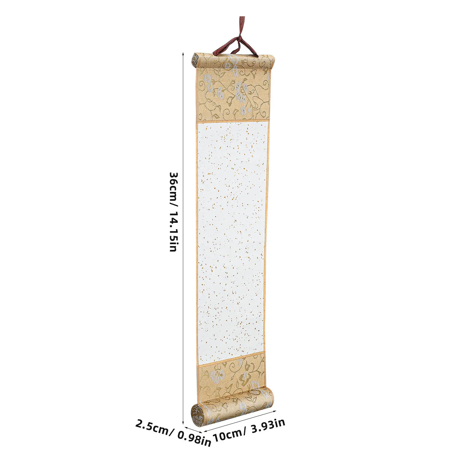 Elegant Blank Xuan Paper Roll with Wooden Rods for Chinese Calligraphy Practice Traditional Art Painting Wedding Vows Ceremony