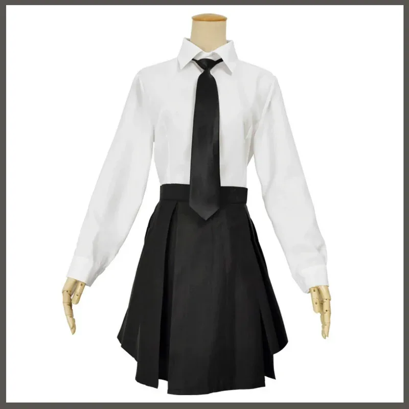 Disfraz de Cosplay de Anime Bungo Stray Dogs Akiko Yosano, uniforme JK, camisa, falda, tocado, peluca, trajes de fiesta de baile enmascarado Sexy para mujer; 3'v,6