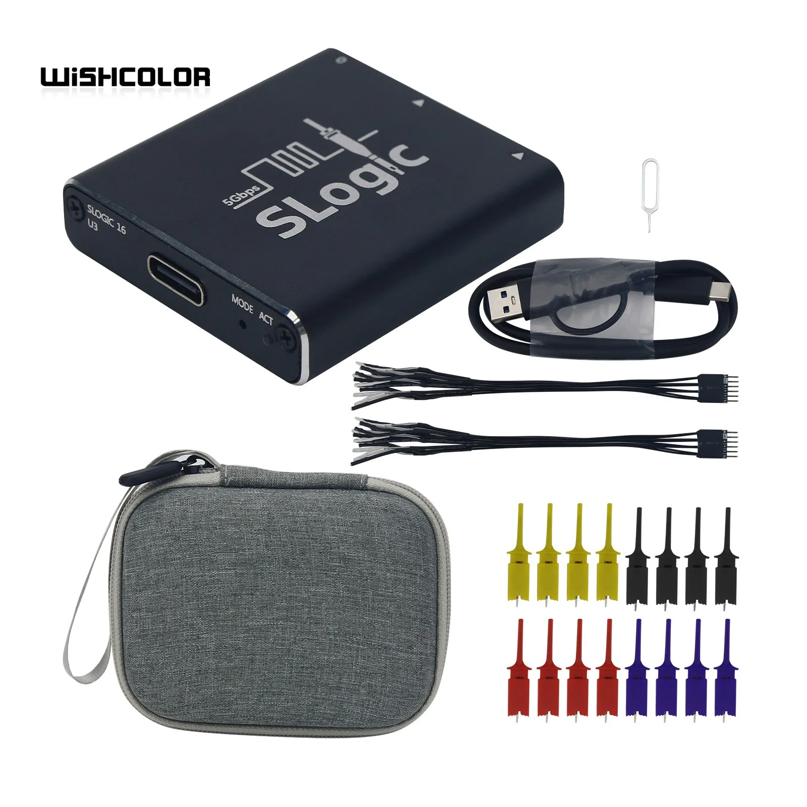 

Wishcolor Sipeed SLogic16U3 Mini 16-Channel Ultra High Speed USB3.0 Logic Analyzer 800M Sampling Rate