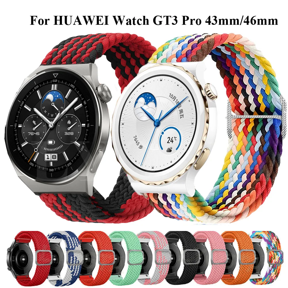 20mm 22mm Strap Band for Huawei Watch GT 3 GT2 Pro 42 46mm Watch Strap for Watch GT2 GT3 Pro 43mm 46mm Nylon Watchands Women Men