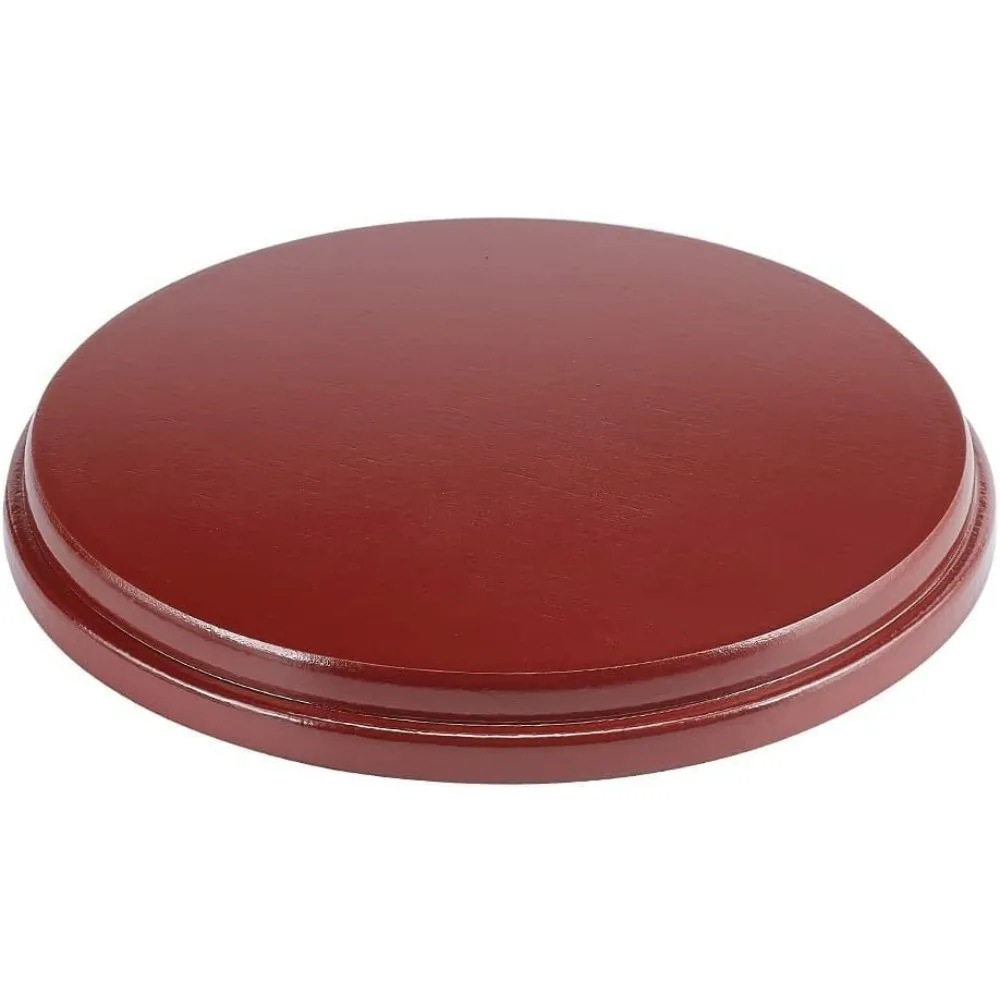 Base redonda de madera (silla marrón de diámetro, 6 pulgadas de grosor, 0,6 pulgadas), Base de exhibición de madera para joyería de piedras preciosas, Base redonda de placa de madera