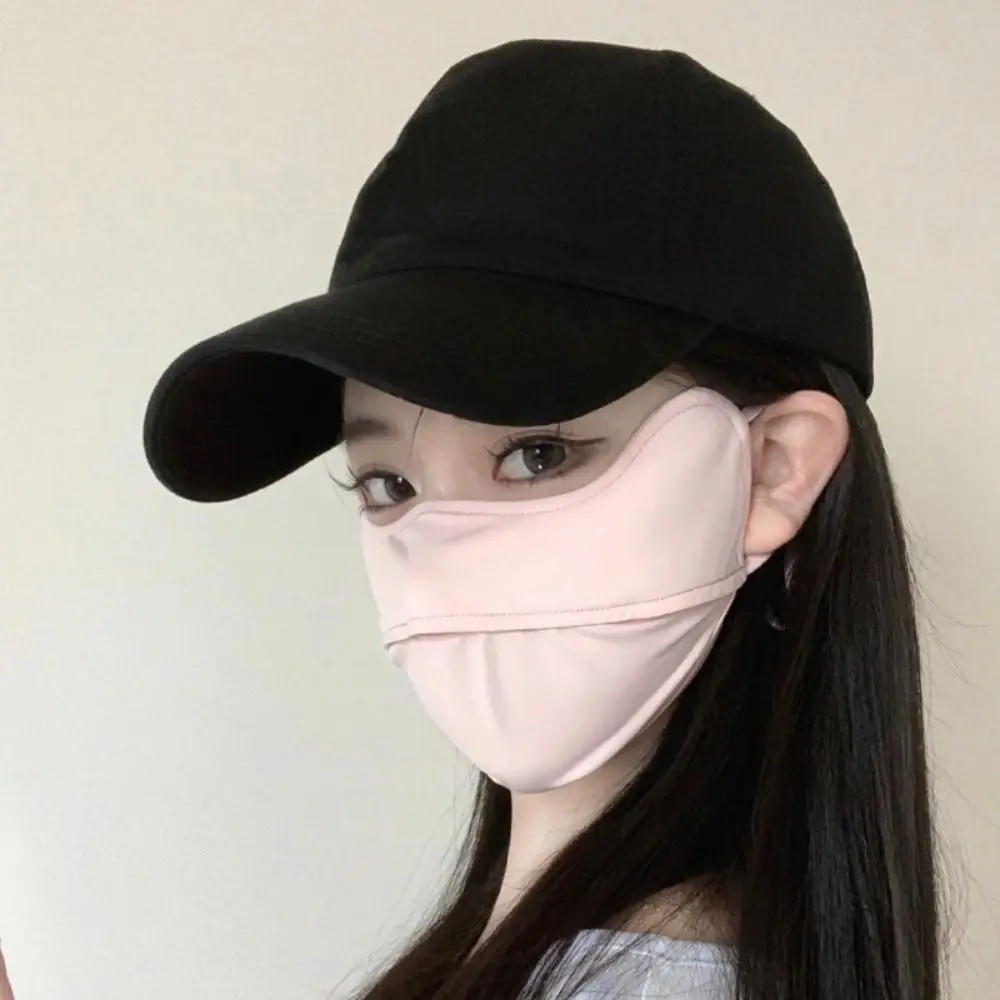 Breathable Sunscreen Mask Hot Sale Anti-UV Nylon Riding Face Mask Ice Silk Mask Gift