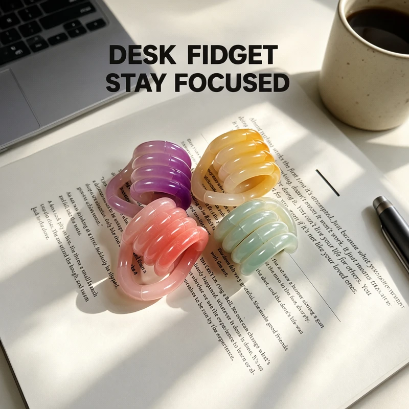 Twist Toy - Temperature Changing Gradient Color, Educational Brain Teaser for Focus & ADHD, Aesthetic Desk Fidget