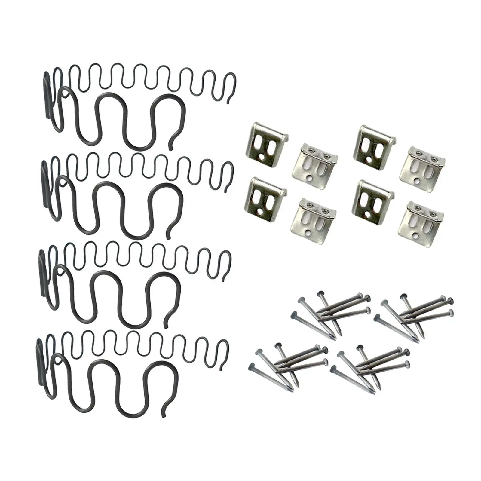 4x Kanepe Yayı Tamir Takımı, Klipsli DIY Onarımı, Donanım Kanepe Yayı Seti,