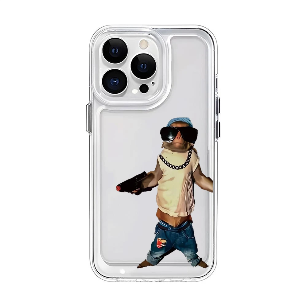 Funny Sunglasses Cool Monkey, Unique Hip-Hop Outfit Gorilla Case Suitable for All Apple iPhone Series view 4