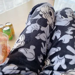 New Disney Mickey Mouse Pajama Pants Women Winter Plush Long Sleepwear Korean Fashion Cute Home  Wear Clothes Y2k