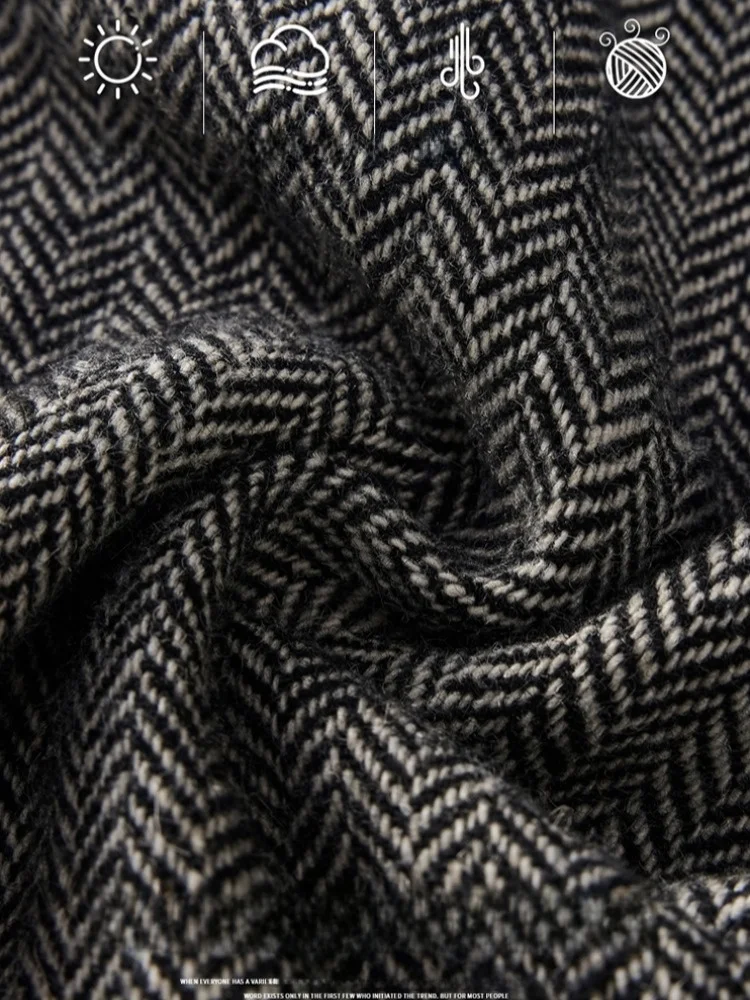 Calças de Inverno Femininas de Cintura Alta com Pernas Largas, Calças de Lã Forradas, Comprimento até o Chão, Corte Solto e Casual