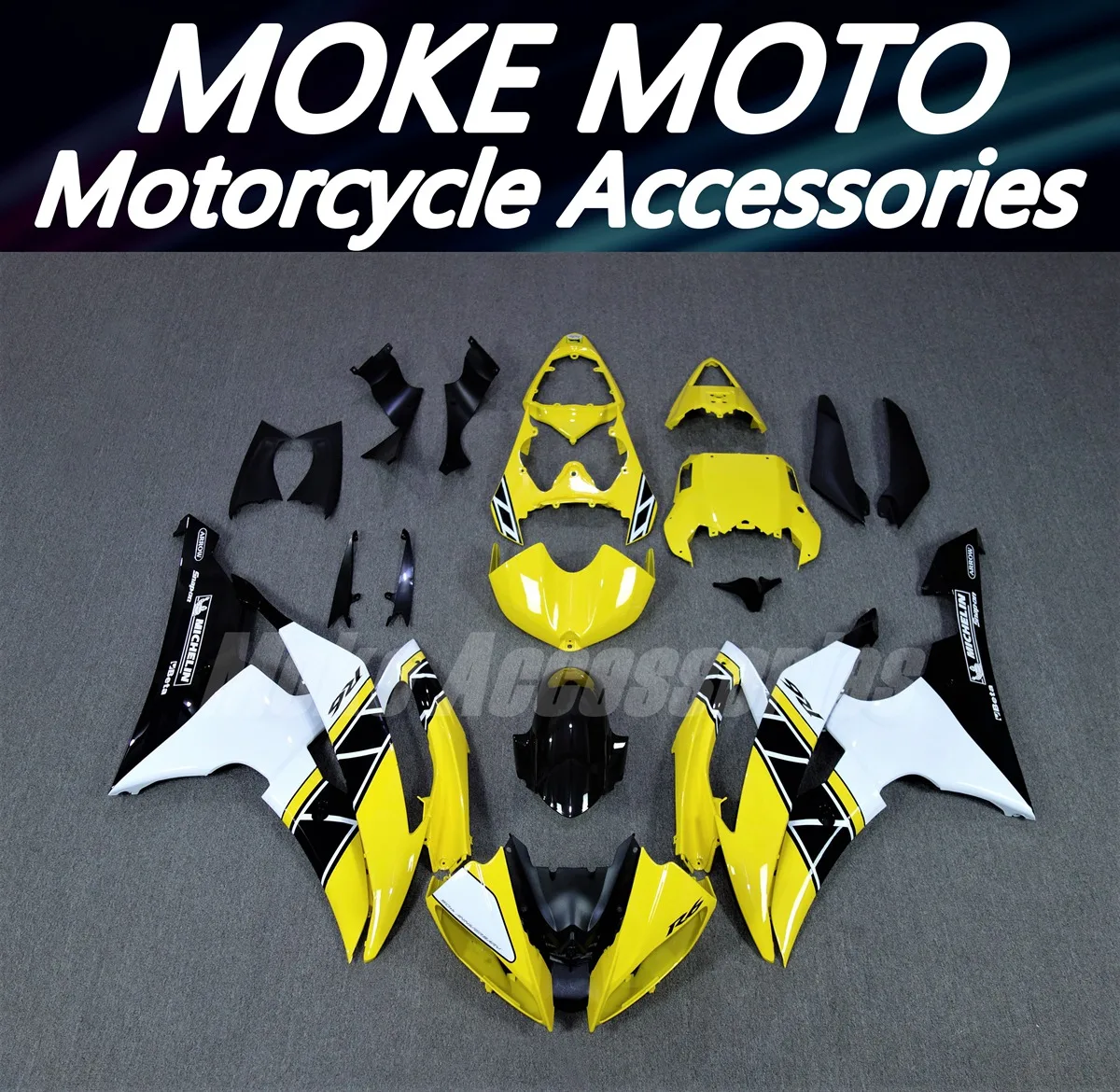 

Moke moto Motorcycle Fairings Kit Fit For YZF R6 2008 2009 2010-2014 2015 2016 Bodywork Set ABS Injection NEW Black Yellow