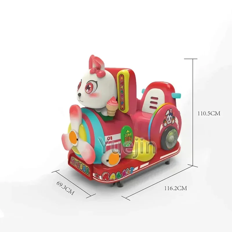 Bestchildren's Rocking Bike Children's Riding New Product MP5 High Definition Screen Coin Glass Fiber Cartoon Monkey Animal Mach