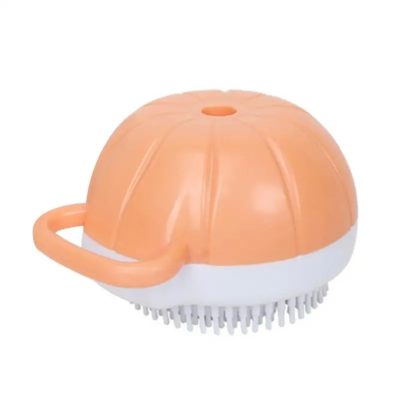 Scrubber Shampoo Dispenser Soft Bristles Dog Scrubber Dog Brushes Comfortable Grip Shampoo Dispenser For Pet Dog Cat Hair