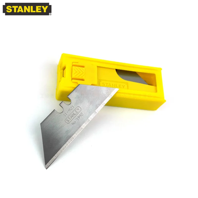 Imagem -02 - Stanley Heavy Duty Lâmina de Corte Trapezoidal Art Substituição Utility Blades Carpet Leather Paper Cut Tool 19 mm 10 Pcs 11-921h22