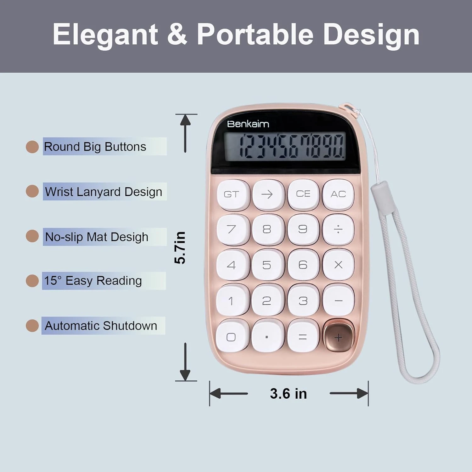 Calculators,  Desktop Calculator,  Standard Calculator, 10 Digit Large LCD Display Big Button Calculator, Cute Desk Accessories