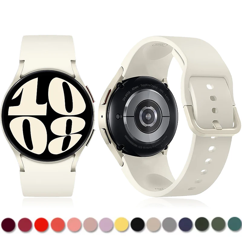 Armband für Samsung Galaxy Watch 7 6 5 4 44 mm 40 mm/6 klassisches 47 mm Armband 20 mm Silikonarmband Galaxy Watch 5 Pro 45 mm Band